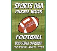 Sports USA Puzzle Book Football: Word Search and Crossword puzzles with easy-to-read print about everything football | 6x9 inches | 122 pages | 60 ... holidays, relaxation, and sports enthusiast