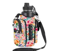 Sports Water Bottle Holder - Magnetic Strap Carrier Bag Organizer Pouch, Lightweight Design | Shoulder Sling with Phone Storage for Work Travel Gym and Fitness Activities, Jogging Trekking Versatile