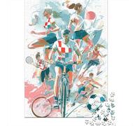 Sports Women Athletes Art Puzzle Impossible 1000Pcs Decorazione Per La Casa. Rilassamento E Intelligence Per Adulti E Ragazzi Da 14 Anni 52x38cm/1000pcs