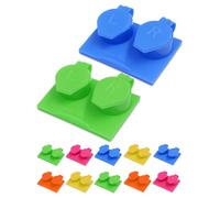 SPORTS WORLD VISION 12PC Custodie per lenti a contatto con coperchio piatto a ribalta | Porta lenti da viaggio colorati con scomparti L/R | Scatole di stoccaggio a tenuta per lenti morbide e rigide
