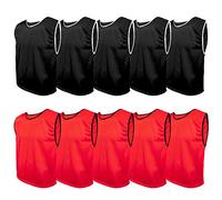 SPORTSBIBS 10x Pettorine da Allenamento Pettorina da Calcio, pettorine per Bambini, juniores e Adulti, Gilet, più di 10 Colori, Maglietta da Corsa Sportiva, Universale XS S M L XL XXL