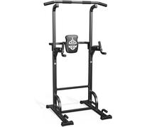 Sportsroyals Power Tower Dip Station Barra per trazioni per Palestra a casa, Attrezzatura per Allenamento della Forza, 204 kg. (black)