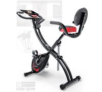Sportstech 3in1 Premium Cyclette con eventi video e app multiplayer | Bicicletta pieghevole con sedile confortevole e sensori di pulsazioni | Corde elastiche fitness | Bicicletta da casa X150