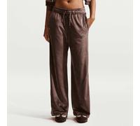 Nike Pantaloni jogger in velour a fondo ampio Donna Marrone M