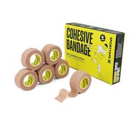 SPORTTAPE 6 Rotoli di Benda Elastica Coesiva per Dita, 2,5 cm x 4,5 m | Bendaggio Autoadesivo per Dita e Pollice, Compressione e Supporto per Mani, Uso Medico, Primo Soccorso e Sport - Beige