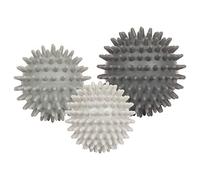 SPORTTEC Palla di Riccio Palla di Massaggio Riflessologia Massaggio Auto massaggiante Duro 6 cm Grigio Chiaro