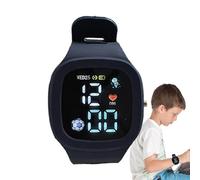 Sportuhr Für Kinder, Digitaluhr For Kinder, Im Dunkeln Leuchtendes, Buntes LED-Display - Silikon-Multifunktions-Digitaluhren,mit Schrittzähler, Wecker, Stoppuhr, Licht, Blu violaceo, Refer to