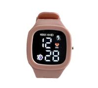Sportuhr Für Kinder, Digitaluhr For Kinder, Im Dunkeln Leuchtendes, Buntes LED-Display - Silikon-Multifunktions-Digitaluhren,mit Schrittzähler, Wecker, Stoppuhr, Licht, Rosa scuro, Refer to