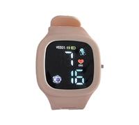 Sportuhr Für Kinder, Digitaluhr For Kinder, Im Dunkeln Leuchtendes, Buntes LED-Display - Silikon-Multifunktions-Digitaluhren,mit Schrittzähler, Wecker, Stoppuhr, Licht, rosa chiaro, Refer to