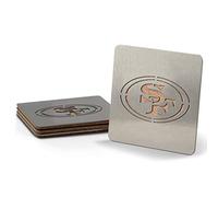 Sportula NFL Products Boasters Stainless Steel Coasters, Stainless Steel