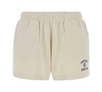Sporty & Rich - Varsity Crest Disco Shorts - - Shorts - Donna - Bianco - S