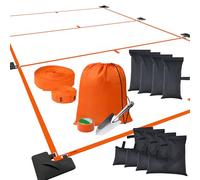 SportzPals Linee portatili da campo da pickleball per esterni e interni, nessuna misurazione richiesta, kit marcatore per campo da pickleball, facile installazione e design durevole