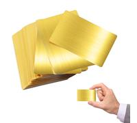 SPORWAY 100 biglietti da visita in metallo e alluminio, con incisione, 86 x 54 x 0,21 mm, per biglietti da visita fai da te, oro (oro)