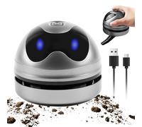 SPORWAY Aspirapolvere da tavolo, piccola aspirapolvere portatile, ricaricabile tramite USB, alta potenza di aspirazione, pulitore di polvere elettrico, per tastiera, scrivania, divano (grigio)