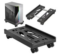 SPORWAY CPU Holder Cart: Supporto per PC Con 4 Ruote, Regolabile, Carrello Porta Tower, Adatto alla Maggior Parte dei Computer Desktop (Nero)