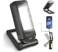 SPORWAY Lampada da Lavoro LED Ricaricabile Lampada di Ispezione Impermeabile IPX6 Torcia Pieghevole Portatile con Base Magnetica e Gancio per Auto Campeggio Officina Home e di Emergenza Uso