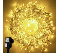 SPORWAY Luci Stringa LED Esterno, 40M 400 LED Catena Luminosa Natale Decorative 8 Modalità, Luce LED IP44 Impermeabile per Feste, Matrimoni, Natale, Giardino, Cortile, Festa (Bianco Caldo)