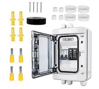 SPORWAY Protezione da sovratensione PV DC, interruttore di separazione, protezione da fulmine, interruttore magnetotermico 500 V DC 2 poli, 40 A, 20-40 KA, interruttore di separazione, impianto solare