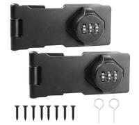 SPORWAY Serratura a combinazione 2 pezzi: serratura di sicurezza Armadio con codice digitale 4,5 pollici 3 fori per armadietto, bagagli, armadi (nero)