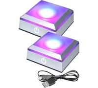 SPORWAY Supporto per display 3D Multicolor con base luminosa a LED, 2 pezzi, con 7 luci che cambiano colore, interruttore touch per display artistico in cristallo
