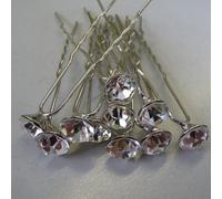 Sposa Accessorio per Capelli Forcine Con Cristallo 8mm Ornamento da Matrimonio