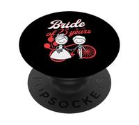 Sposa Di 25 Anni Anniversario Di Matrimonio Moglie D'Argento PopSockets PopGrip Adesivo