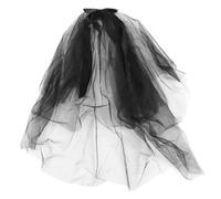 Sposa Retrò Nero in Filato per Halloween e Sposa Cadavere Halloween | Fatto , Accessorio e Dark per Chioma, Adatto a Festa a Tema e Fotografia