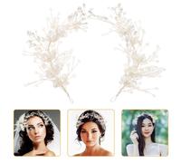Sposa Sposa Capelli Vite Fascia Foglia Perla Cristallo Accessori per capelli da