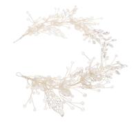 Sposa Sposa Capelli Vite Fascia Foglia Perla Cristallo Accessori per capelli da