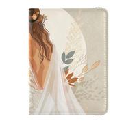 Sposa Vintage Bohemian Style Cuoio decorativo passaporto titolare per gli uomini di viaggio Vaccino Titolare Della Carta Copertura Combo Passaporto Copertura Impermeabile, Stile vintage bohémien da