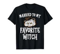 Sposato con La Mia Strega Preferita Spooky Halloween Witchy Maglietta