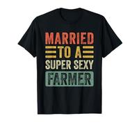 Sposato con Un Super Sexy Contadino Divertente Marito Moglie Maglietta