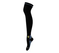 Sposi muscolari sportivi da uomo e da donna sopra il ginocchio, calzini scaldamuscoli, calzini a pressione, calzini a compressione (Black, One Size)