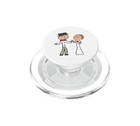 Sposi sposi si sposano il giorno del matrimonio PopSockets PopGrip per MagSafe