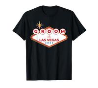 Sposo Las Vegas 2025 Viaggio di nozze del marito in luna di miele Maglietta