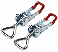 spostare la serratura, 2 morsetti a sgancio rapido regolabili in metallo rosso for tubi flessibili e cassetta degli attrezzi