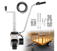 Spostatore per rimorchi per barche da 5000 libbre, ruota di supporto per rimorchio motorizzata con pneumatici larghi 2,7 pollici, spostatore da 12 V 350 W per camper, altezza del morsetto regolabile