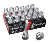 Sposuit Dadi M14x1,5 - Ricambio per Ford Maverick 2021-2024, Explorer 2020-2024, 2015-2024 Edge, Mustang 2015-2024 - Dadi cromati a estremità chiusa in stile fabbrica OEM (20 pezzi)