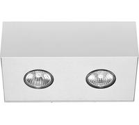 Spot a Incasso Bianco Angolare 2x GU10 Metallo Faretti Soffitto Corridoio Camera