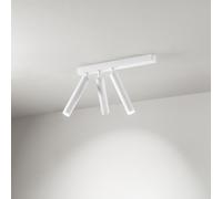 Spot Contemporaneo Bambù Alluminio Bianco 3 Led Integrato 10W