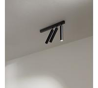Applique a led 3 luci BAMBU orientabile cilindrica Nera Perenz - 8244 N LC