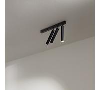 Applique a led 3 luci BAMBU orientabile cilindrica Nera Perenz - 8244 N LC