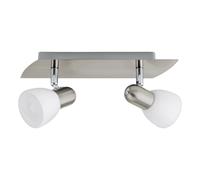 Spot Contemporaneo Enea In Acciaio Nichel Satinato 2 Luci E14 40W Ip20 [EEK: A++]