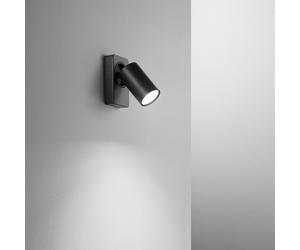 Spot Contemporaneo Oddy Alluminio Nero 1 Luce Gu10 Ip20