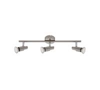 Briloner Leuchten 2907 - 032 A +, Faretto da soffitto, lampadina a LED, lampada da soffitto, faretti, lampada, salotto in metallo, 3 W, in nichel opaco, 47,5 x 8 x 12 cm