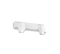 Spot Contemporaneo Rudy Alluminio Bianco 2 Luci Gu10 35W 3000K Ip20