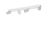 Spot Contemporaneo Rudy Alluminio Bianco 4 Luci Gu10 35W 3000K Ip20