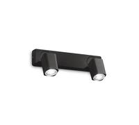 Spot Contemporaneo Rudy Alluminio Nero 2 Luci Gu10 35W 3000K Ip20
