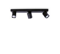Ideal Lux RUDY PL3 SQUARE NERO Mod. 321516 Lampada Da Soffitto 3 Luci