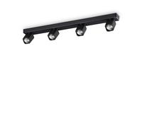 Ideal Lux RUDY PL4 SQUARE NERO Mod. 321523 Lampada Da Soffitto 4 Luci